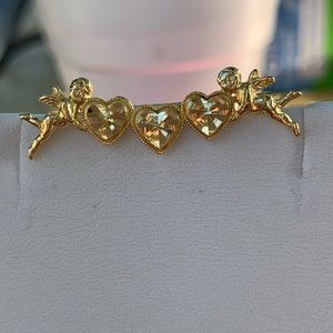 Exquisite Brooch, Cherubs, Solid 14K Gold